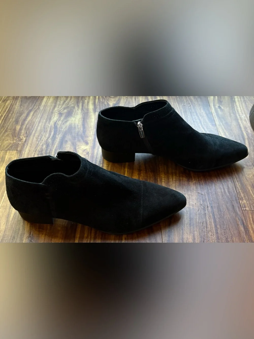 Vince Camuto Black Leather Suede Jannie Ankle Boot Women’s size 13
